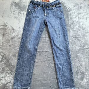 Fairwhale Jeans 29 x 32 Streetwear Zippers Embroidery Streetwear Funky Designer